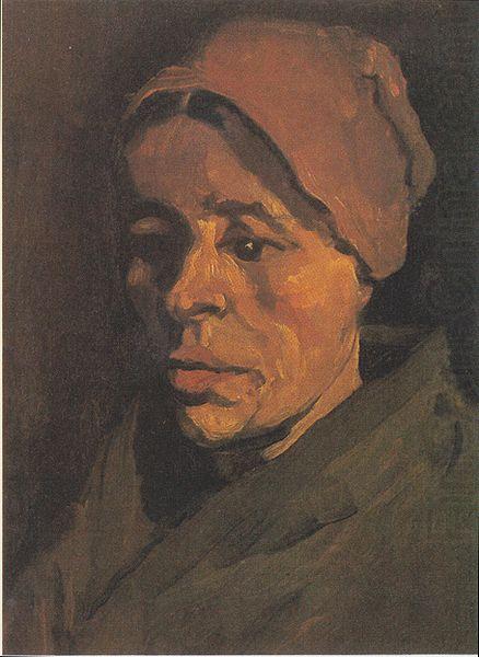 Vincent Van Gogh Head of a Peasant Woman with a brownish hood china oil painting image